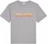 Order CELINE FW22 Baju T-Shirt Logo Gradient Lelaki Grey Loose Fit 2X10B671Q-09ME