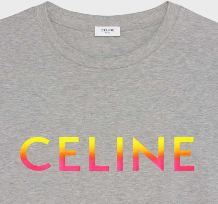 CELINE FW22 Baju T-Shirt Logo Gradient Lelaki Grey Loose Fit 2X10B671Q-09ME Purchase CELINE FW22 Baju T-Shirt Logo Gradient Lelaki Grey Loose Fit 2X10B671Q-09ME