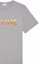 Sizing CELINE FW22 Baju T-Shirt Logo Gradient Lelaki Grey Loose Fit 2X10B671Q-09ME