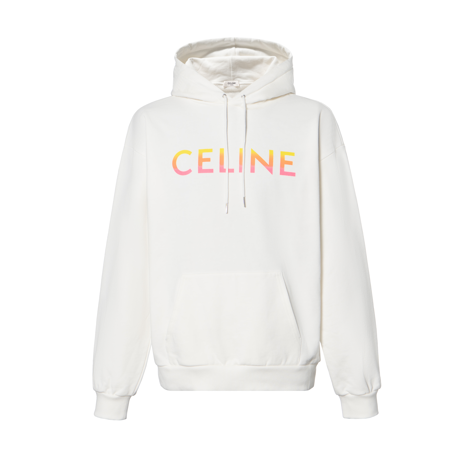 CELINE FW22 Gradient Logo Oversized Hoodie Men’s Off-White. 2Y753670Q-01OW