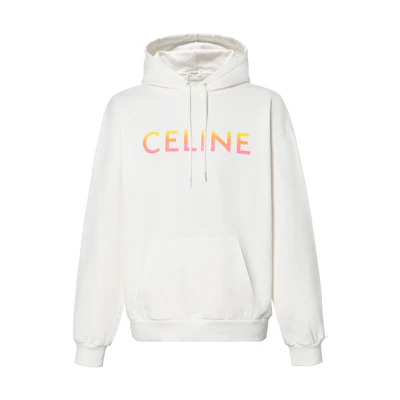 CELINE FW22 Gradient Logo Oversized Hoodie Men’s Off-White. 2Y753670Q-01OW