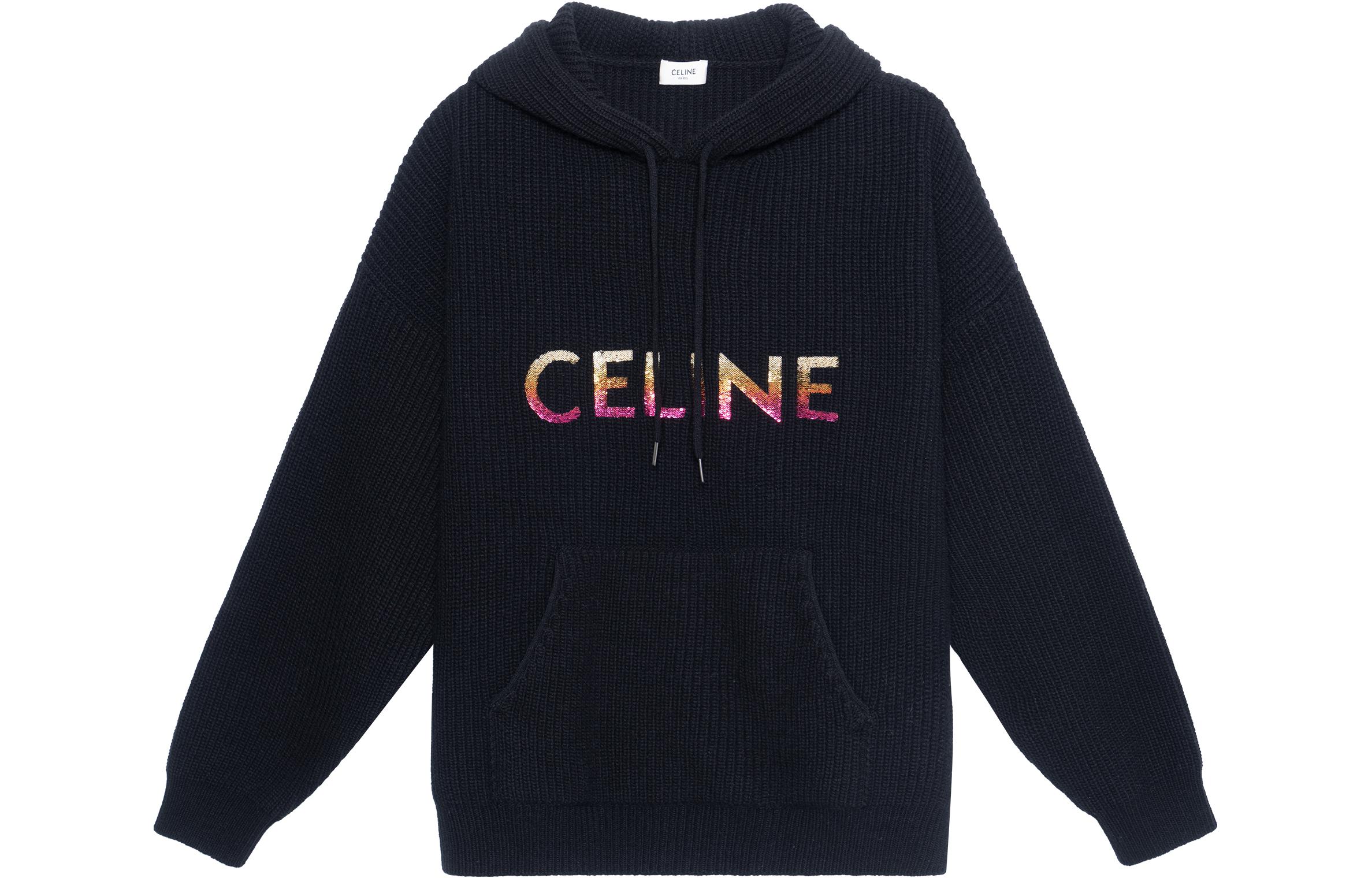 Order Sudadera Negra CELINE FW22 con Logo Degradado. 2A10X666Q-38NO