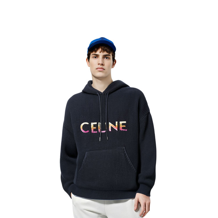 Shop Sudadera Negra CELINE FW22 con Logo Degradado. 2A10X666Q-38NO