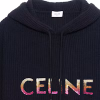 Purchase CELINE FW22 Gradient Logo Pullover Sweatshirt Black . 2A10X666Q-38NO