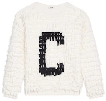 Celine FW22 Letter Patch Crewneck Sweatshirt White 2Y912670Q-01OB Celine FW22 Letter Patch Crewneck Sweatshirt White 2Y912670Q-01OB