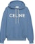 Buy CELINE FW22 Logo Print Cotton Drawstring Hoodie Unisex Couple Style Blue 2Y369670Q-07BW