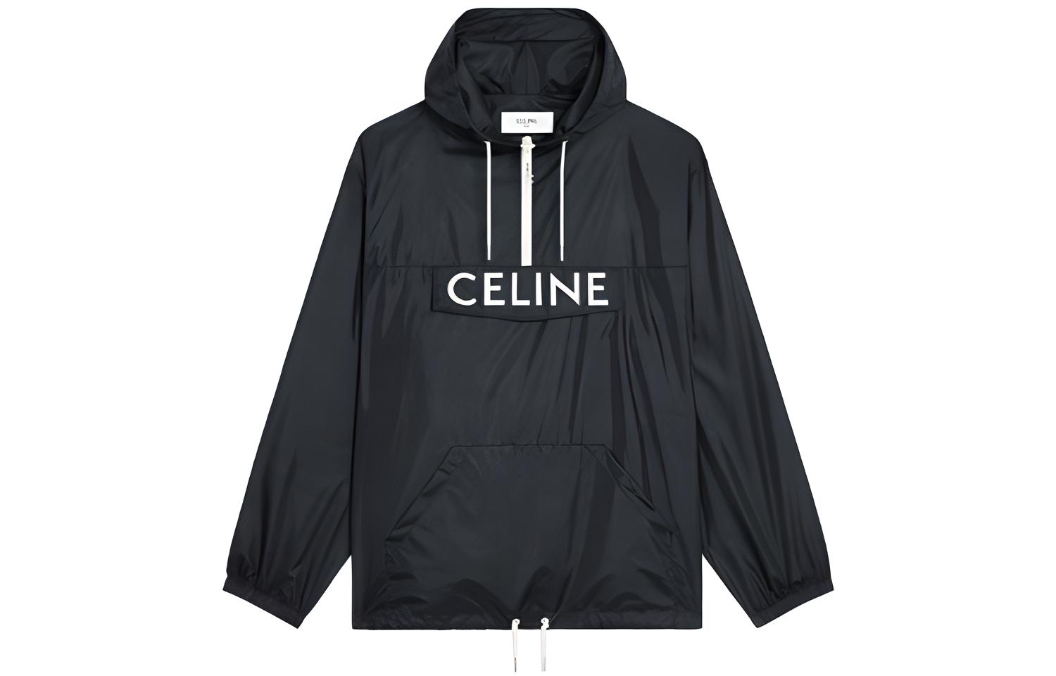 Celine FW22 Logo Print Hooded Jacket 2W531495M-38NO