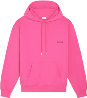 Celine FW22 Pink Hoodie with Solid Color Logo Print and Drawstring 2Y958670Q-24CB Celine FW22 Pink Hoodie with Solid Color Logo Print and Drawstring 2Y958670Q-24CB