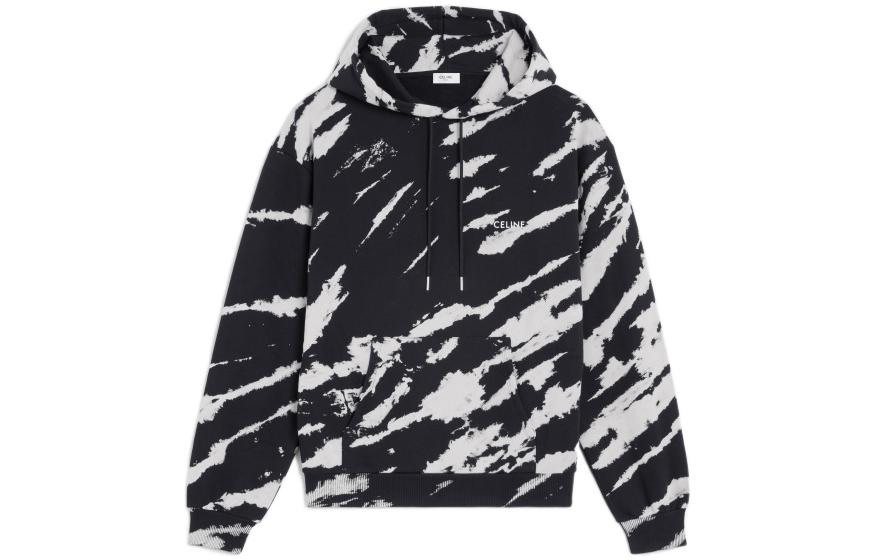 Order Celine FW22 黑色長袖紮染連帽衫 2Y974129T-38AW