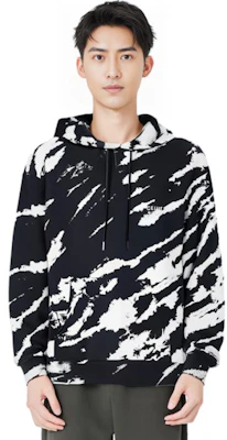 Celine FW22 黑色長袖紮染連帽衫 2Y974129T-38AW Shop Celine FW22 黑色長袖紮染連帽衫 2Y974129T-38AW