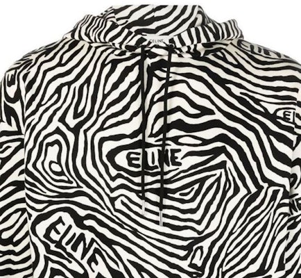 CELINE FW22 Zebra Logo Print Sweatshirt Black . 2Y965427S-01OB Details for CELINE FW22 Zebra Logo Print Sweatshirt Black . 2Y965427S-01OB