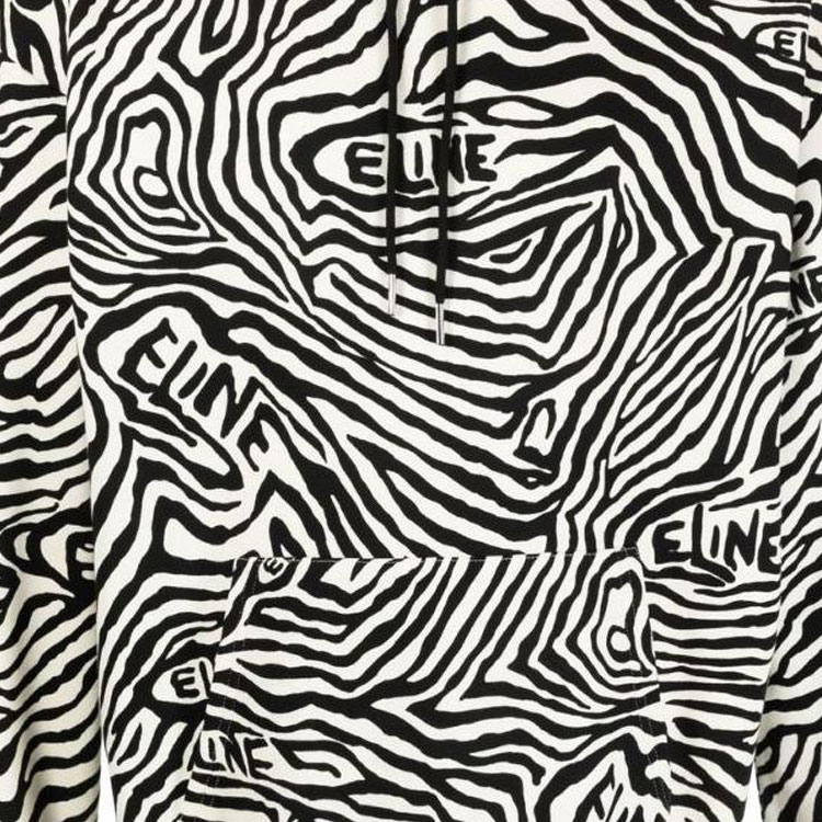 Sizing Sudadera Negra con Estampado de Cebra y Logo CELINE FW22. 2Y965427S-01OB