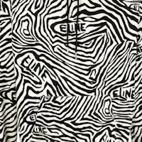 Sizing CELINE FW22 Zebra Logo Print Sweatshirt Black . 2Y965427S-01OB