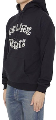 CELINE FW23 黑色字母Logo印花連帽衫 帶抽繩設計 2Y03E670Q-38XC Details for CELINE FW23 黑色字母Logo印花連帽衫 帶抽繩設計 2Y03E670Q-38XC