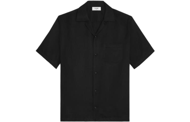 Lookbook CELINE FW23 Camiseta Negra Casual de Manga Corta con Letras Estampadas. 2C84A852C-38NO