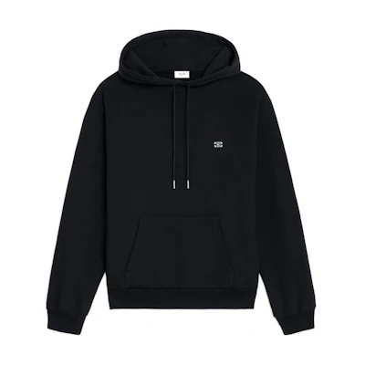 CELINE FW23 Black Solid Color Hoodie Long Sleeve Casual Sweatshirt. 2Y35D450I-38AW
