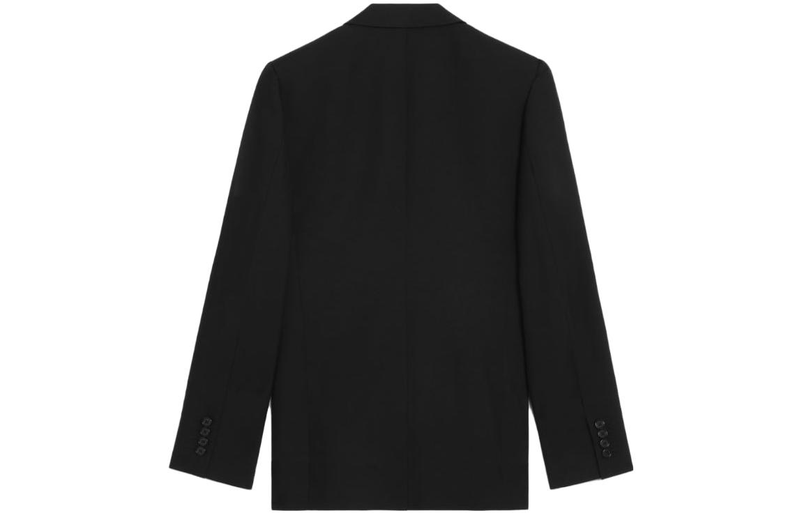 CELINE FW23  Black Solid Single-Breasted Casual Blazer Jacket. 2V61P650D-38NO 圖 3