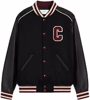 CELINE FW23 Black Striped Letter Print Baseball Collar Jacket. 2V29T896C-14BU CELINE FW23 Black Striped Letter Print Baseball Collar Jacket. 2V29T896C-14BU