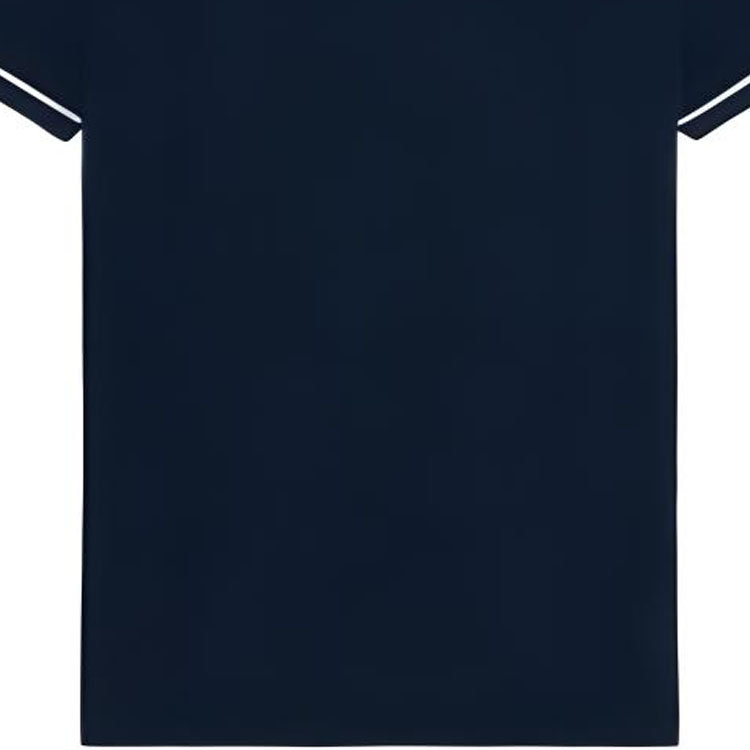 Shop CELINE FW23 藍色刺繡標誌直筒短袖POLO衫. 2X75H626U-07OW