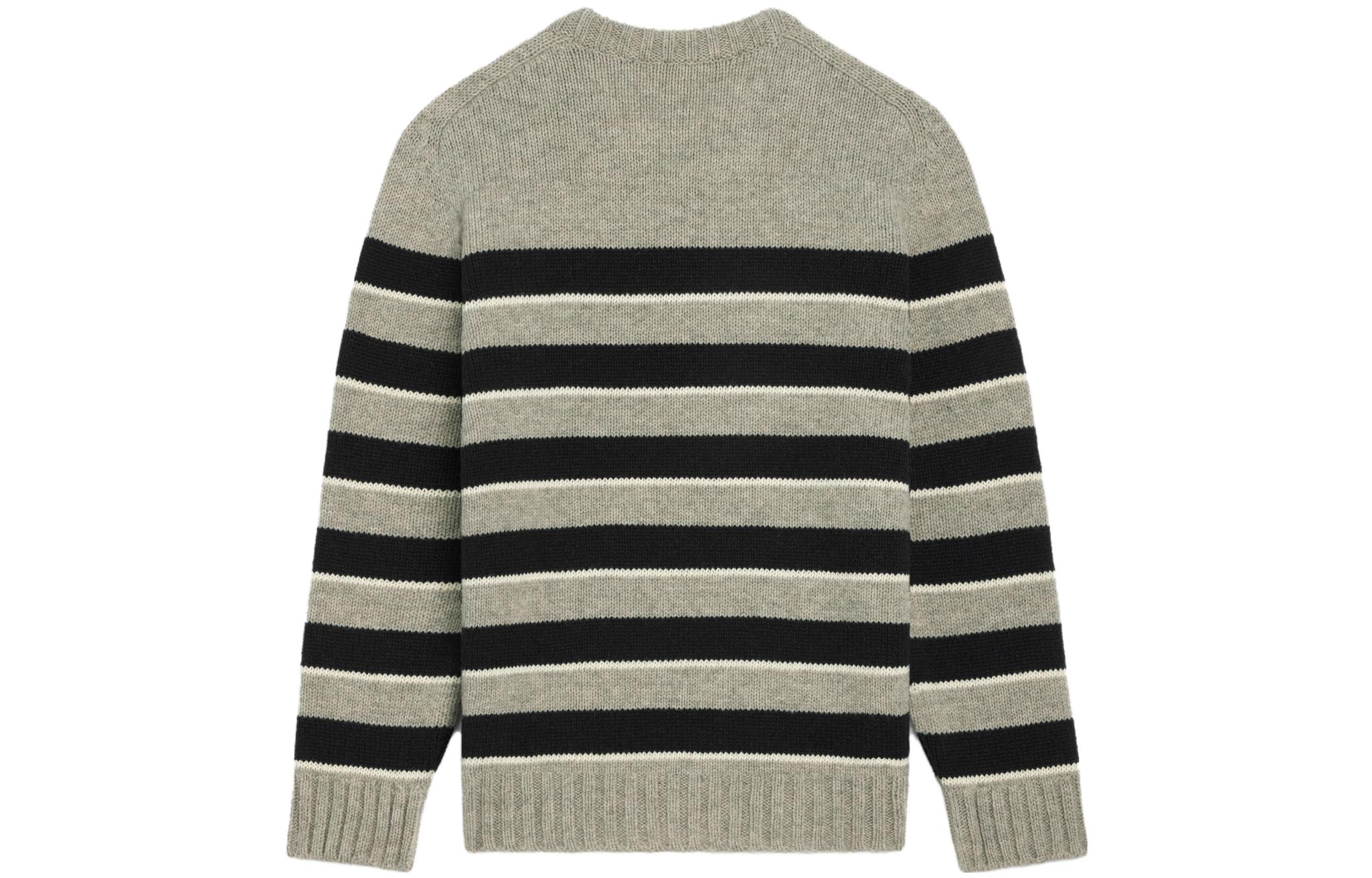 Lookbook CELINE FW23  Colorblock Striped Crewneck Sweater Light Grey. 2AE4B896T-06BK