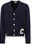 Buy CELINE FW23 Deep Blue V-Neck Knit Cardigan Sweater with Letter Appliqué. 2AD9O8301-07MR