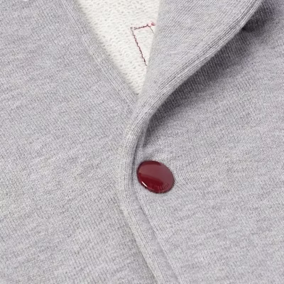 CELINE FW23 Jaket Varsiti Kelabu Berjalur Logo Butang. 2Y16D345F-09XO Sizing CELINE FW23 Jaket Varsiti Kelabu Berjalur Logo Butang. 2Y16D345F-09XO