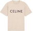 Buy Camiseta Beige CELINE FW23 Logo Letra Estampado, Manga Corta y Cuello Redondo. 2X681671Q-02SX