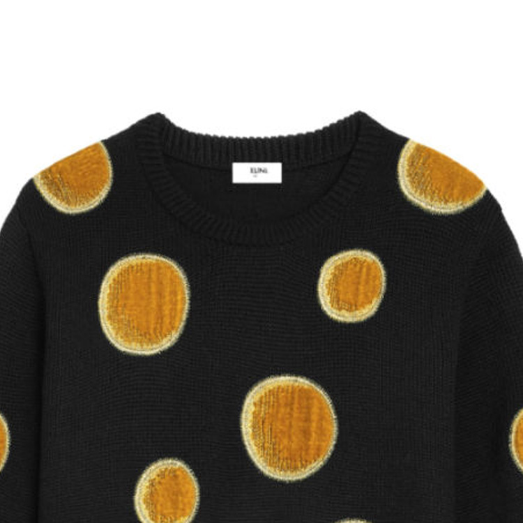 Purchase CELINE FW23 水玉プリント ラウンドネックセーター ブラック 2AD3T270W-38NO