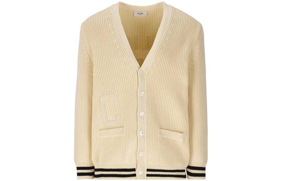 Order セリーヌ FW23 スリムフィット 長袖 カーディガン セーター オフホワイト. 2AD7O192W60EB