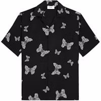 CELINE FW23 Butterfly Print Short Sleeve Shirt Black 2C946176W-12NC CELINE FW23 Butterfly Print Short Sleeve Shirt Black 2C946176W-12NC