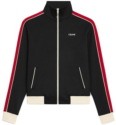 CELINE FW23 Colorblock Logo Embroidered Zip Jacket Black 2Y14E121O-38FF Buy CELINE FW23 Colorblock Logo Embroidered Zip Jacket Black 2Y14E121O-38FF