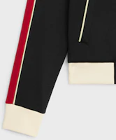 Details for CELINE FW23 拼接配色刺繡Logo拉鍊外套 黑色 2Y14E121O-38FF