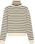 Lookbook CELINE FW23 Colorblock Striped Turtleneck Sweater Beige 2ADV4240U-01CB