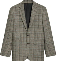CELINE FW23 Plaid Long Sleeve Collared Jacket Multi-Color 2V61P785V-97IP CELINE FW23 Plaid Long Sleeve Collared Jacket Multi-Color 2V61P785V-97IP