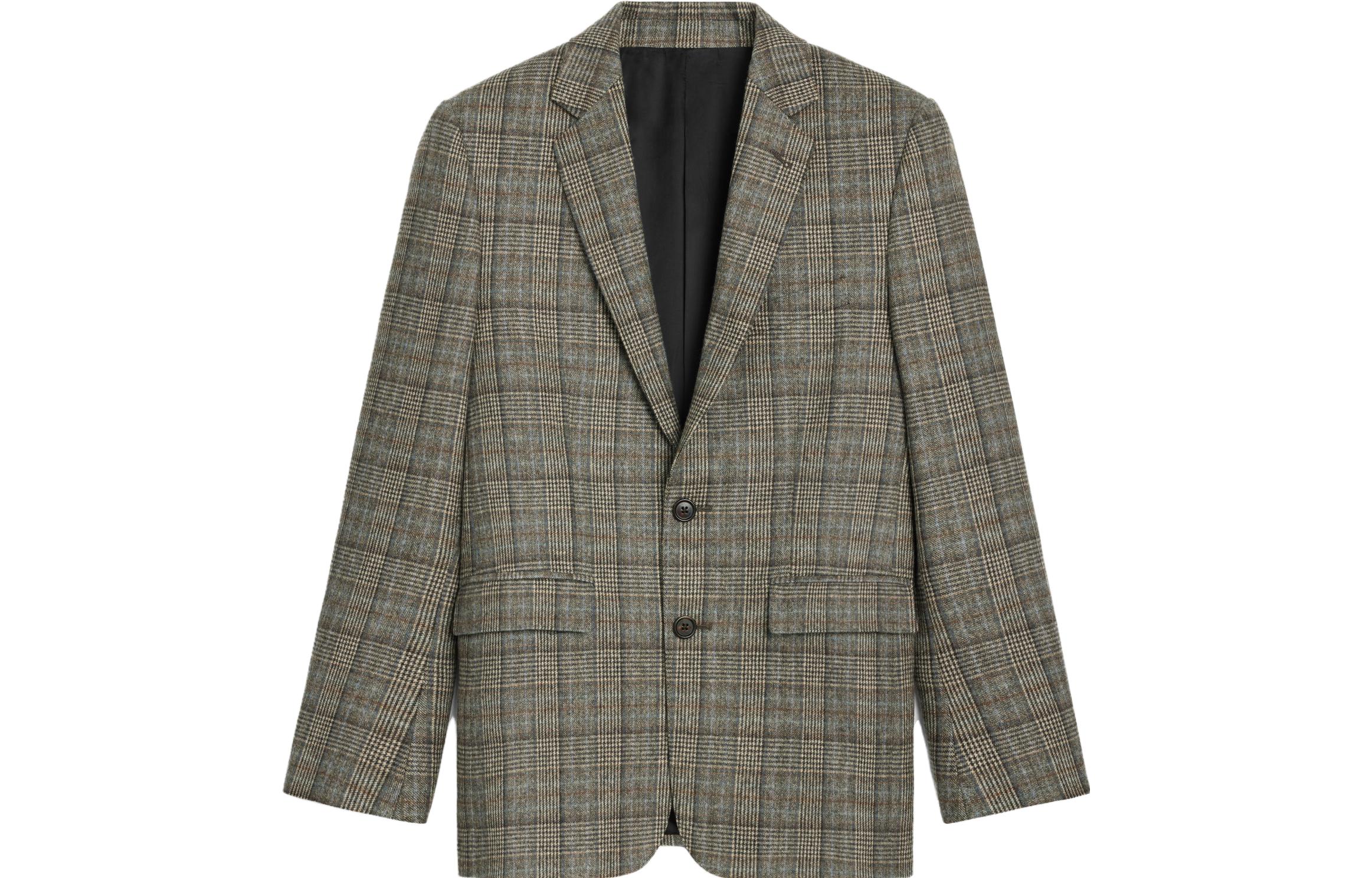 CELINE FW23 Plaid Long Sleeve Collared Jacket  Multi-Color 2V61P785V-97IP 圖 2