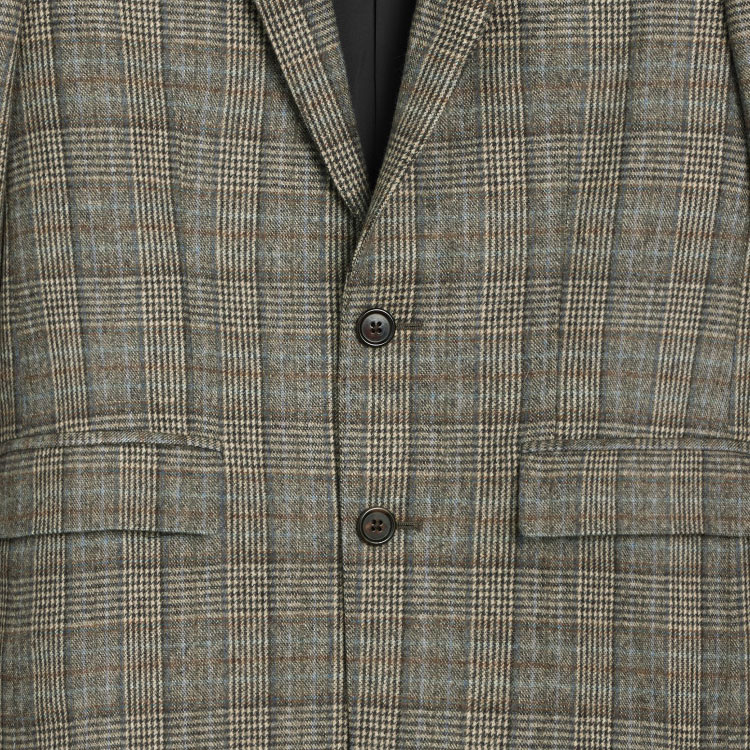 CELINE FW23 Plaid Long Sleeve Collared Jacket  Multi-Color 2V61P785V-97IP 圖 7