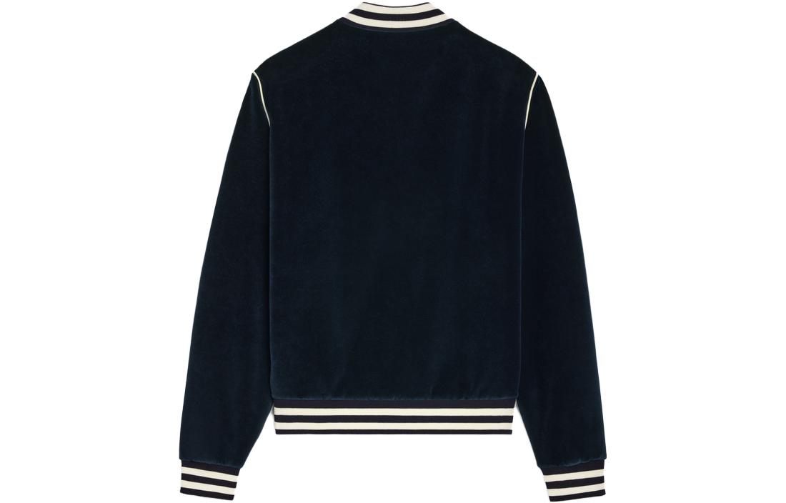 CELINE FW23 Striped Logo Long Sleeve Jacket Navy Blue  Outerwear. 2Y89C748Q-07XE 圖 3