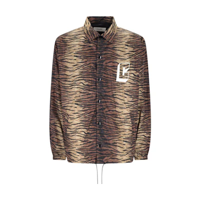 Celine FW23 Tiger Print Casual Jacket Brown 2W36A194W-02CG