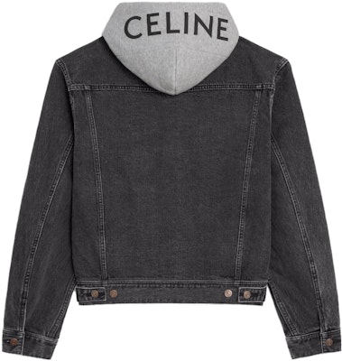 CELINE FW23 Washed Grey Denim Jacket Casual Single-Breasted. 2Q472947F-38CH Lookbook CELINE FW23 Washed Grey Denim Jacket Casual Single-Breasted. 2Q472947F-38CH
