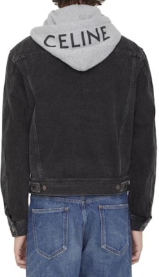 CELINE FW23 Washed Grey Denim Jacket Casual Single-Breasted. 2Q472947F-38CH Sizing CELINE FW23 Washed Grey Denim Jacket Casual Single-Breasted. 2Q472947F-38CH