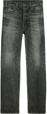 CELINE FW23 Washed Low Waist Studded Button Jeans Black 2N807444W-08DK Buy CELINE FW23 Washed Low Waist Studded Button Jeans Black 2N807444W-08DK