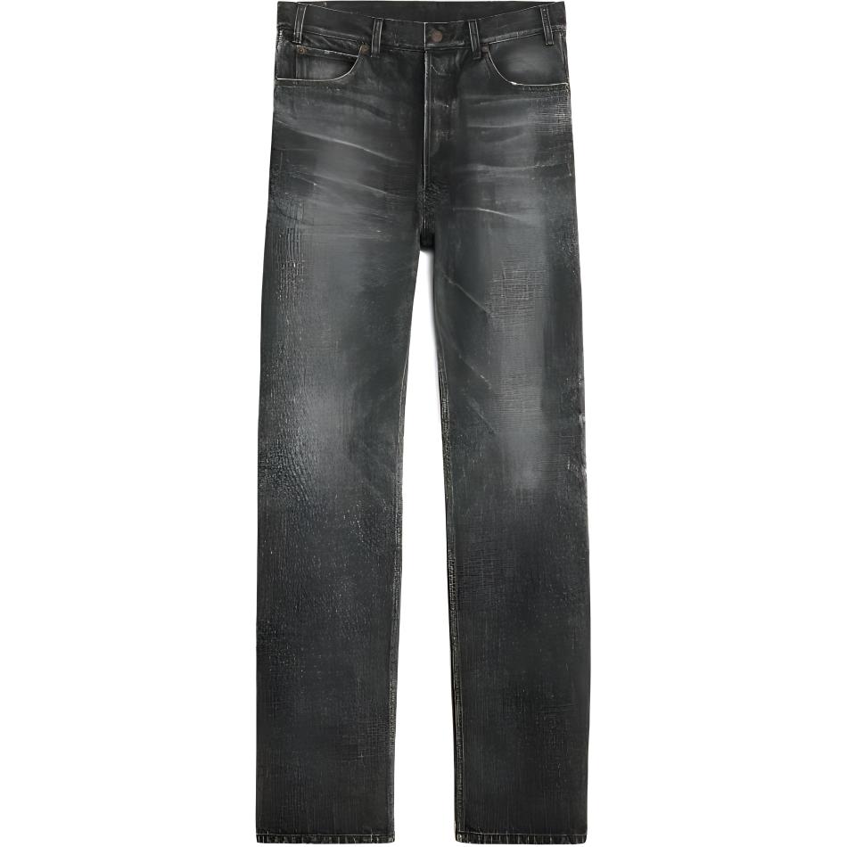 Order CELINE FW23 Washed Low Waist Studded Button Jeans Black 2N807444W-08DK