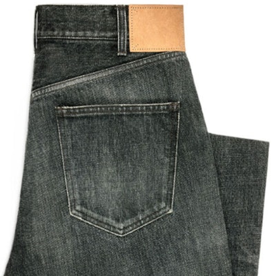 CELINE FW23 Washed Low Waist Studded Button Jeans Black 2N807444W-08DK Details for CELINE FW23 Washed Low Waist Studded Button Jeans Black 2N807444W-08DK