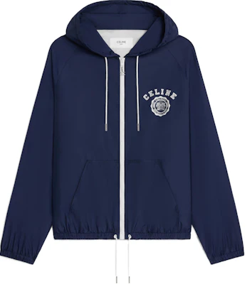 Celine FW24 藍色字母Logo連帽拉鍊外套 RV0280281-07EU Buy Celine FW24 藍色字母Logo連帽拉鍊外套 RV0280281-07EU