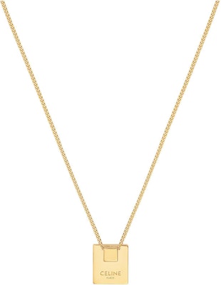 Collar Unisex de Latón con Letra C Dorada de CELINE Diseño para Parejas. 46N0C6BRA.35OR Lookbook Collar Unisex de Latón con Letra C Dorada de CELINE Diseño para Parejas. 46N0C6BRA.35OR