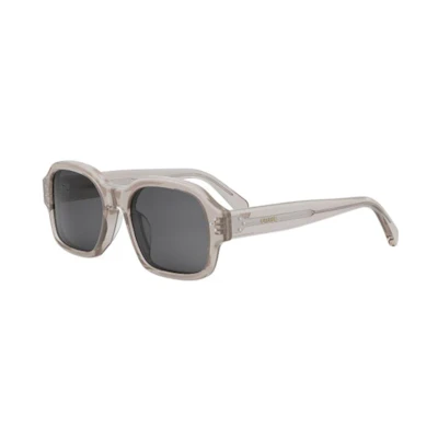 CELINE Gray Irregular Acetate Sunglasses for Men - Logo Design. CL40266U59A