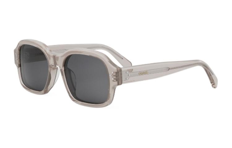 CELINE Gray Irregular Acetate Sunglasses for Men - Logo Design. CL40266U59A 圖 2