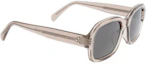 Shop CELINE Gray Irregular Acetate Sunglasses for Men - Logo Design. CL40266U59A