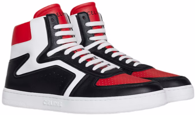 CELINE賽琳 牛皮 耐磨舒適高幫 時尚板鞋 男款 黑白紅 Order CELINE賽琳 牛皮 耐磨舒適高幫 時尚板鞋 男款 黑白紅