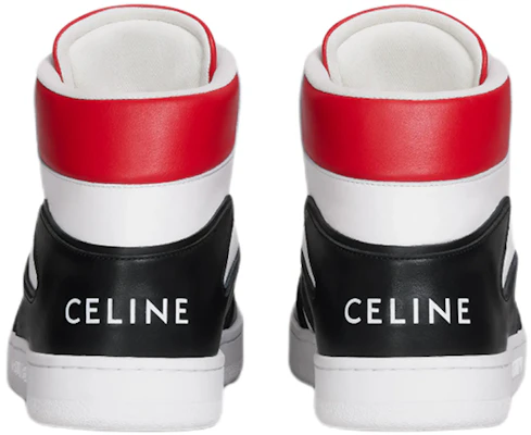 CELINE賽琳 牛皮 耐磨舒適高幫 時尚板鞋 男款 黑白紅 Lookbook CELINE賽琳 牛皮 耐磨舒適高幫 時尚板鞋 男款 黑白紅